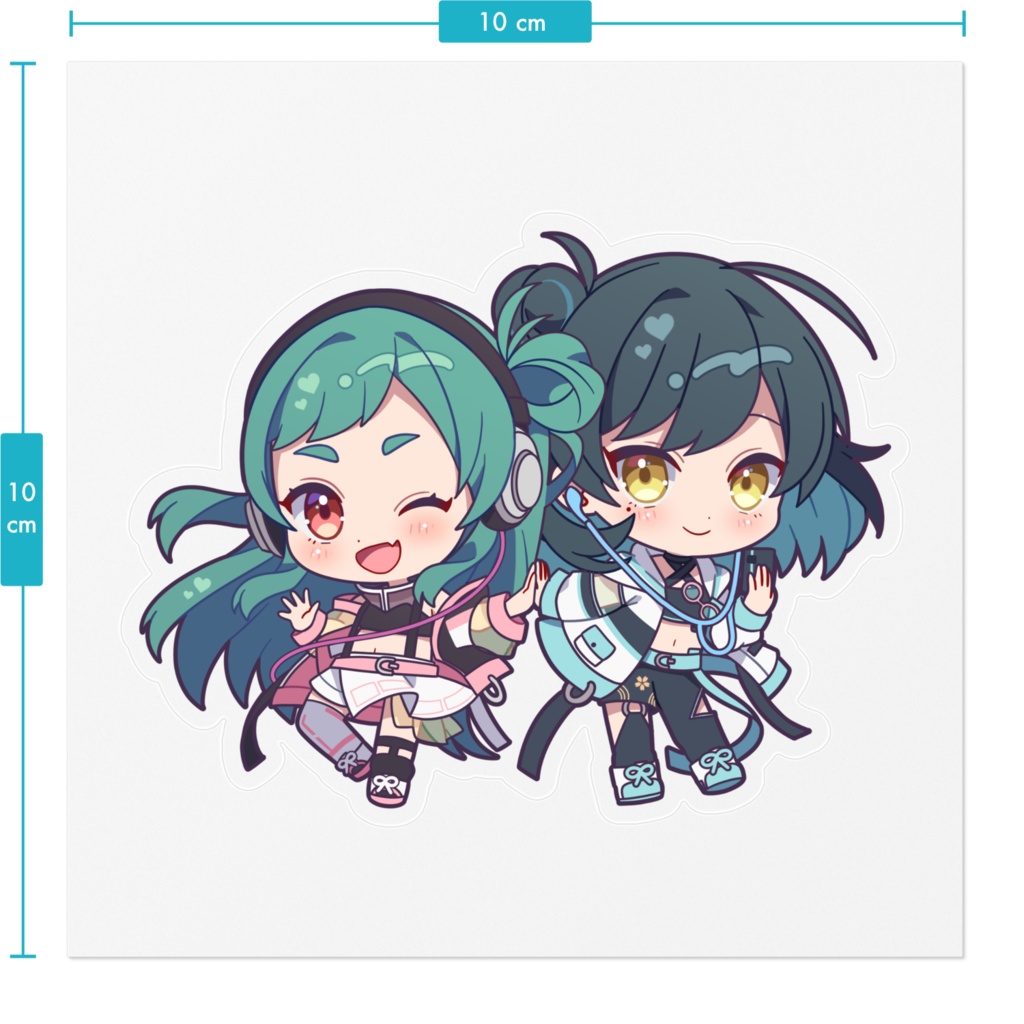 【クリアタイプ】ミニキャラステッカー-通常ver-