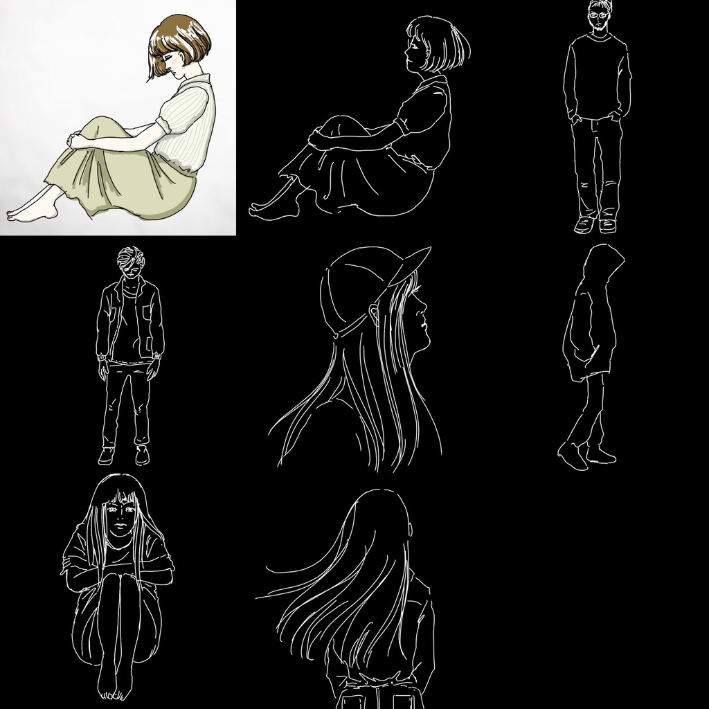 VJ素材 / VJ LOOPS 007:Line drawing