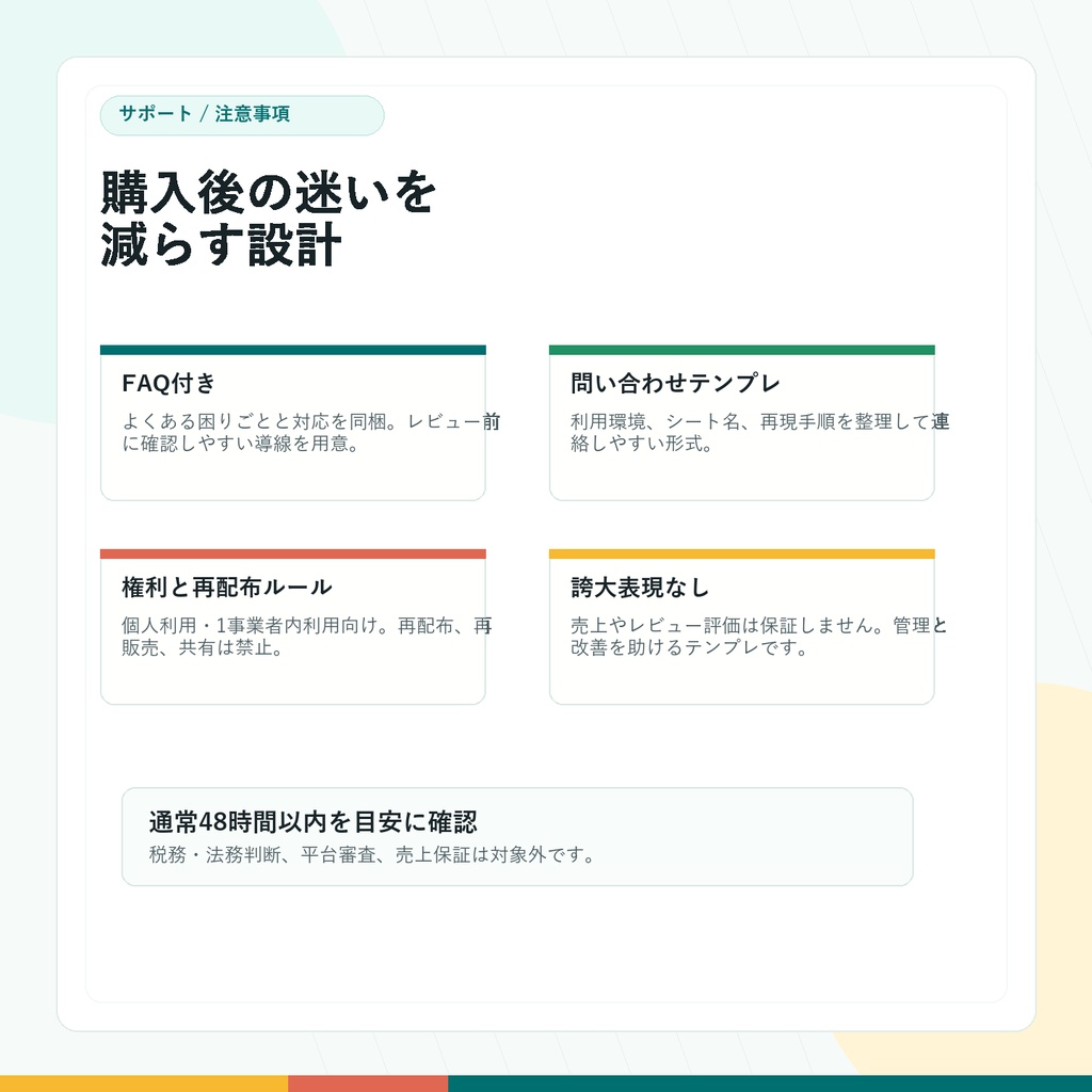 〖Excel/CSV〗デジタル商品 売上・改善管理テンプレ|BOOTH/note対応