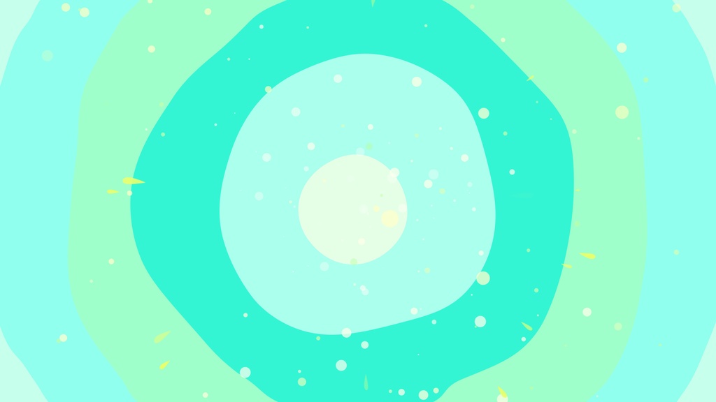 【動く背景】30秒ループ 弾ける水しぶき、カワイイ夏の海