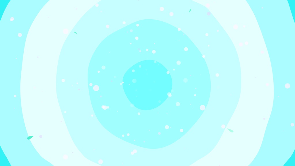 【動く背景】30秒ループ 弾ける水しぶき、カワイイ夏の海