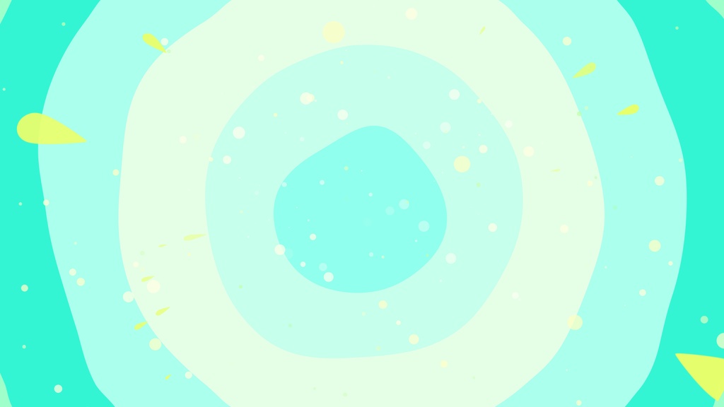 【動く背景】30秒ループ 弾ける水しぶき、カワイイ夏の海