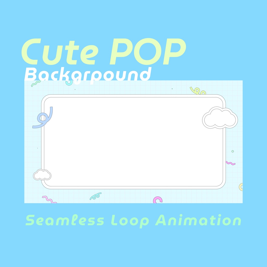 【ループ背景|配信・動画】POPでカワイイ!パステルカラーの背景素材🎵縦横各5カラー・mp4・10秒ループ