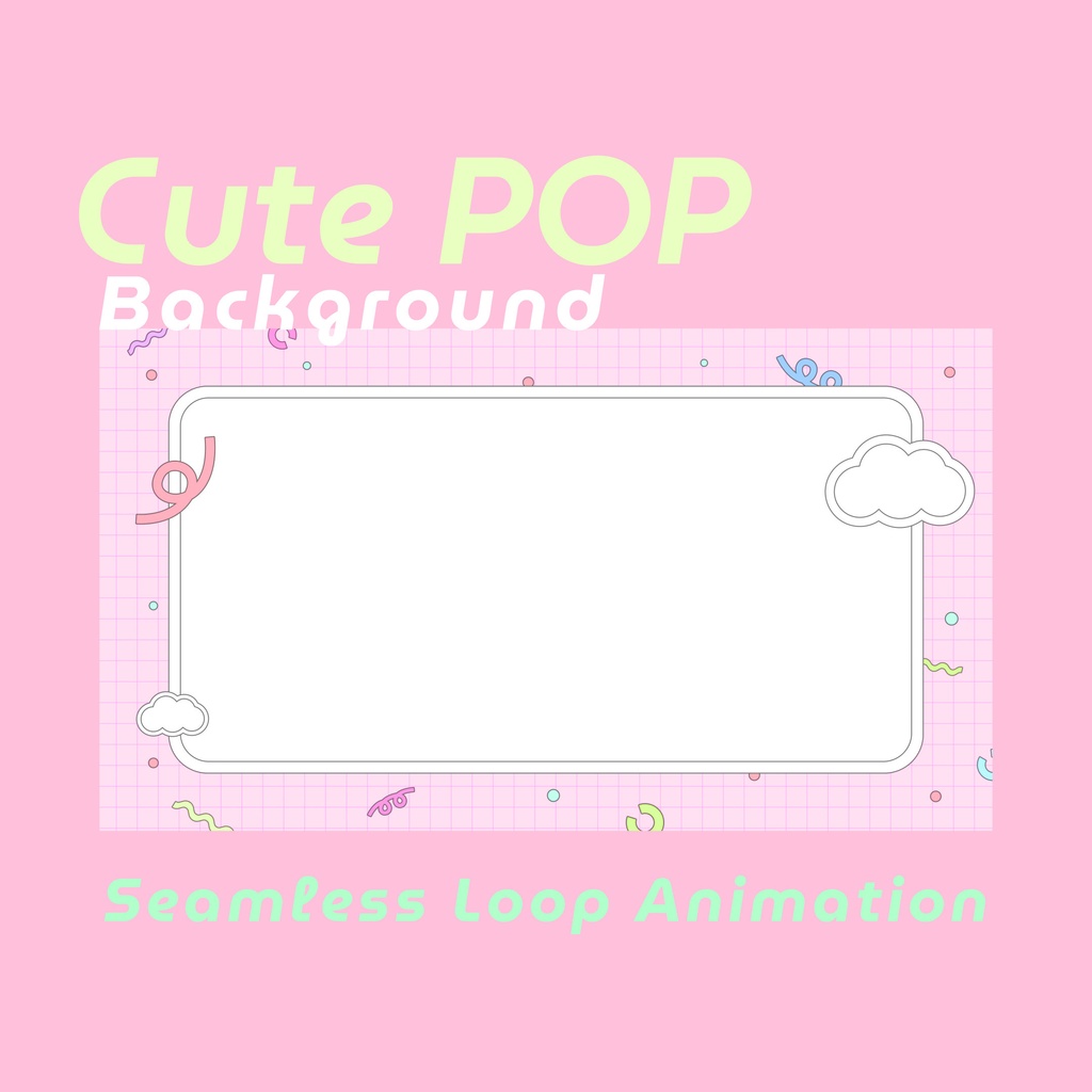 【ループ背景｜配信・動画】POPでカワイイ！パステルカラーの背景素材🎵縦横各５カラー・mp4・10秒ループ