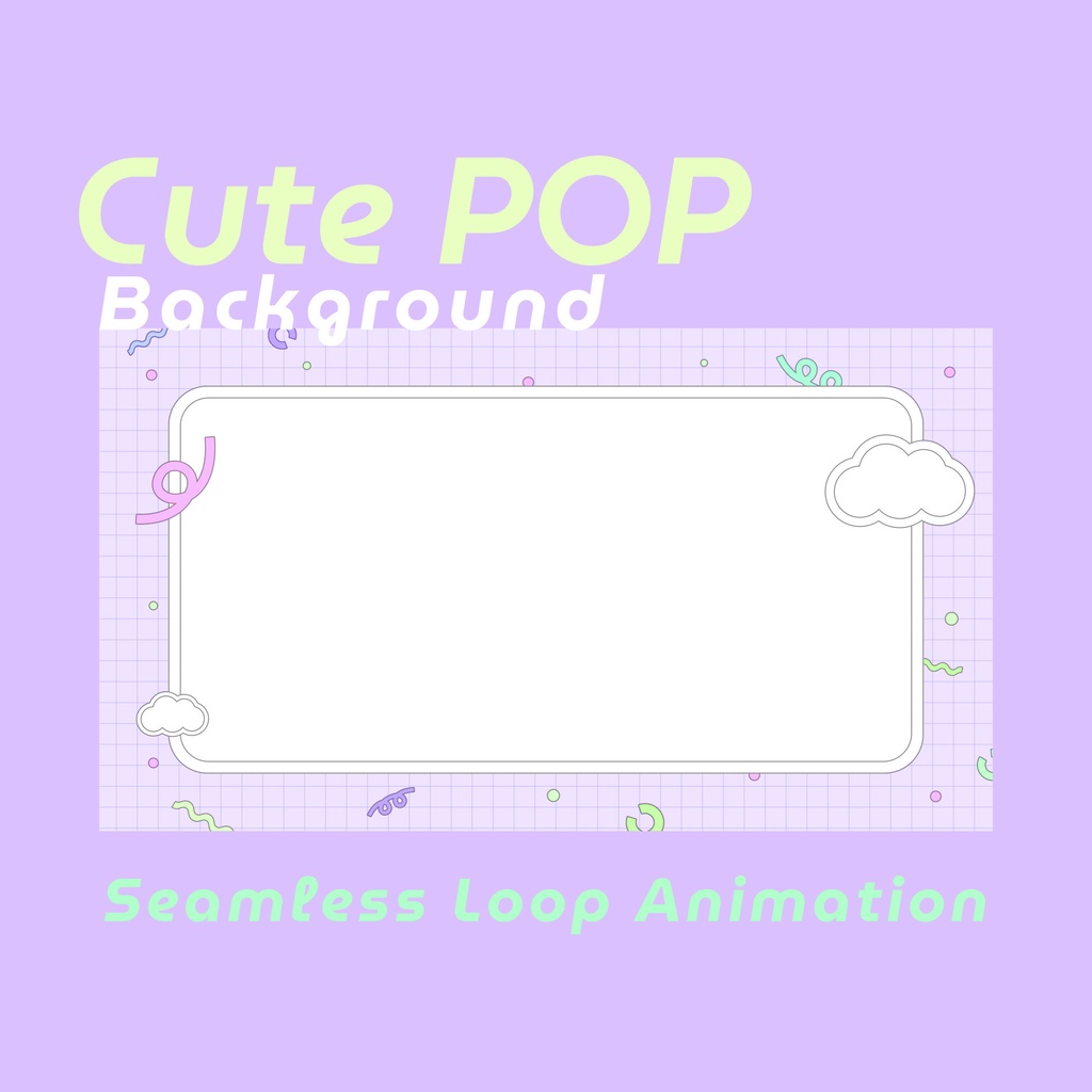 【ループ背景|配信・動画】POPでカワイイ!パステルカラーの背景素材🎵縦横各5カラー・mp4・10秒ループ