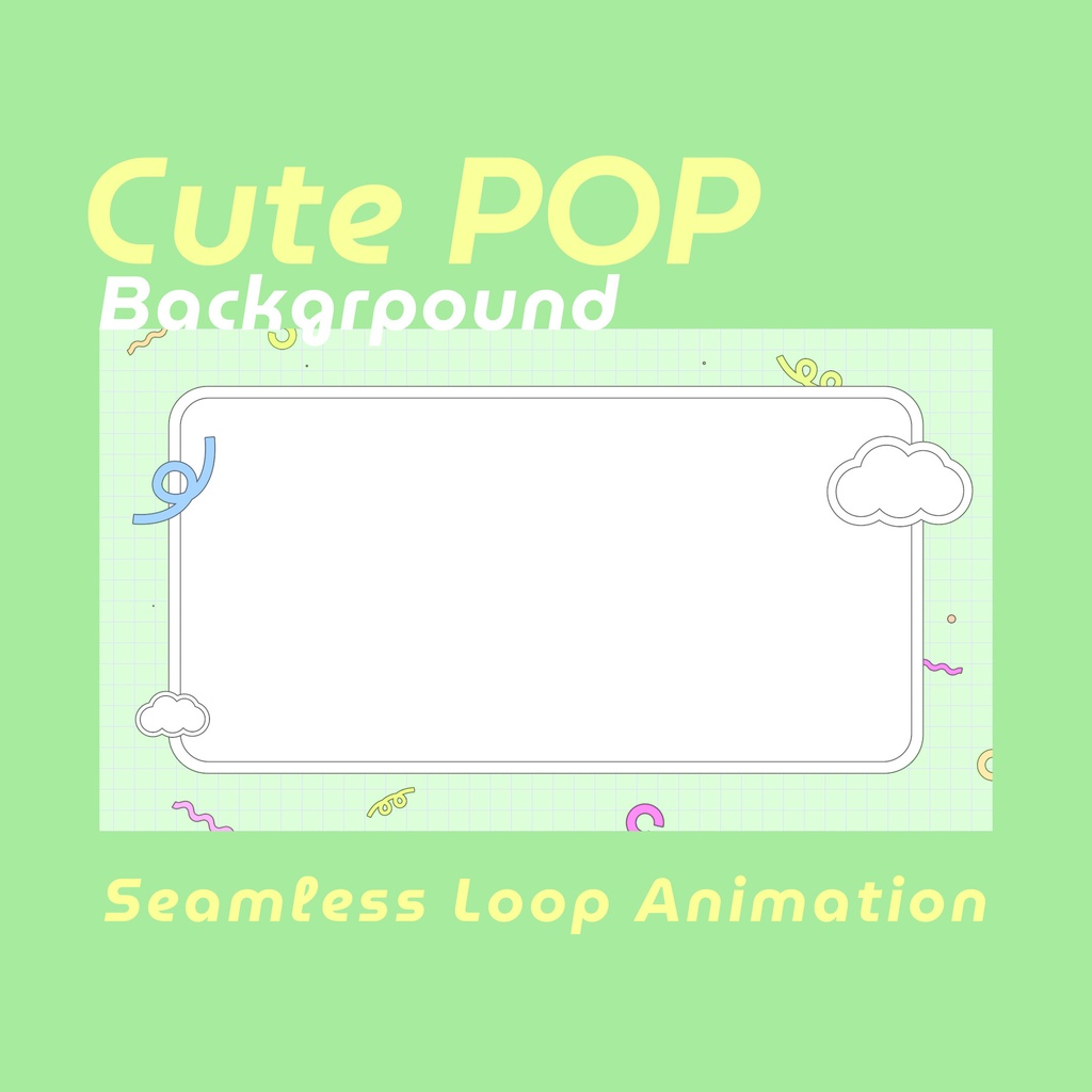 【ループ背景|配信・動画】POPでカワイイ!パステルカラーの背景素材🎵縦横各5カラー・mp4・10秒ループ