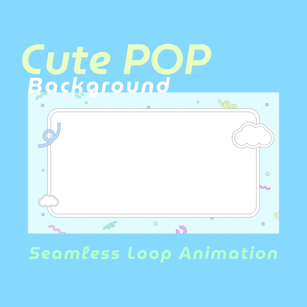 【ループ背景|配信・動画】POPでカワイイ!パステルカラーの背景素材🎵縦横各5カラー・mp4・10秒ループ
