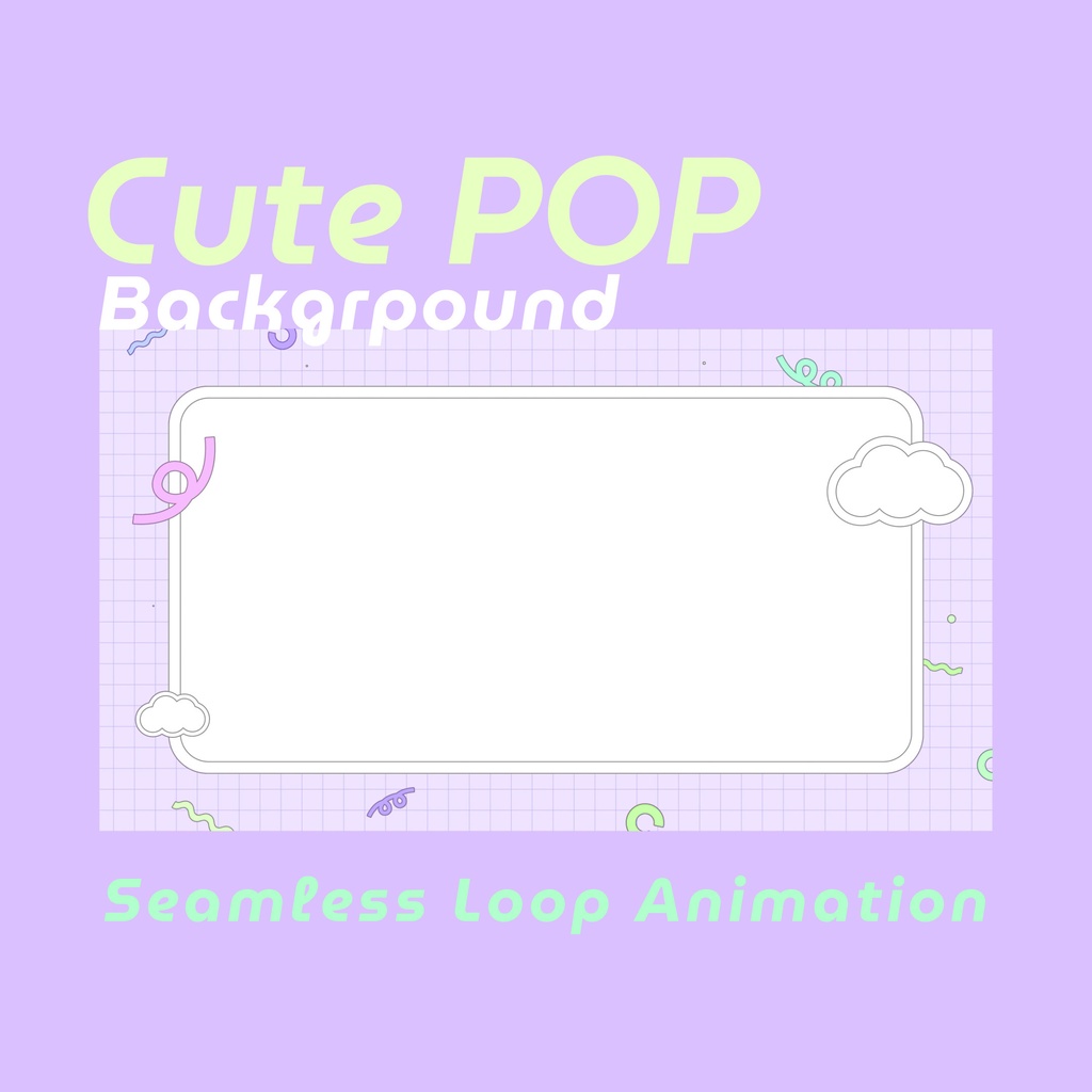 【ループ背景|配信・動画】POPでカワイイ!パステルカラーの背景素材🎵縦横各5カラー・mp4・10秒ループ