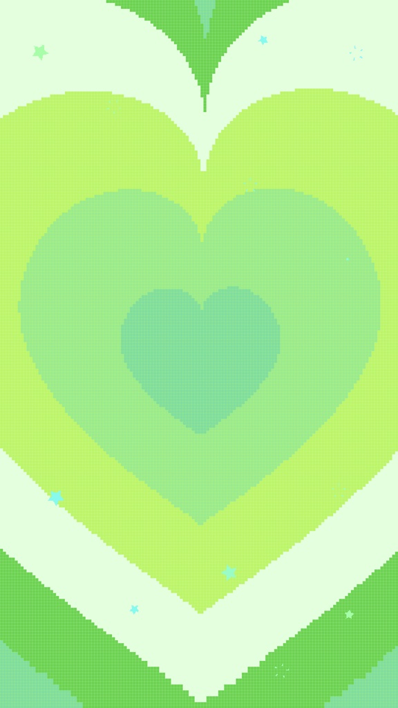 【動く背景】レトロ可愛い❤️8bitなハートとキラキラの星のアニメーション(10秒ループ)