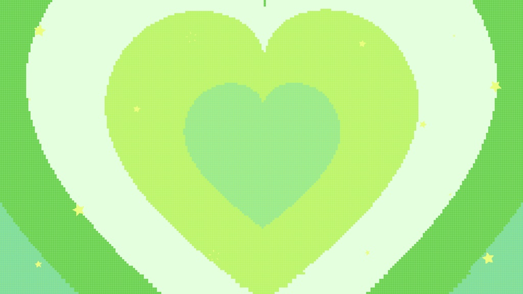 【動く背景】レトロ可愛い❤️8bitなハートとキラキラの星のアニメーション(10秒ループ)