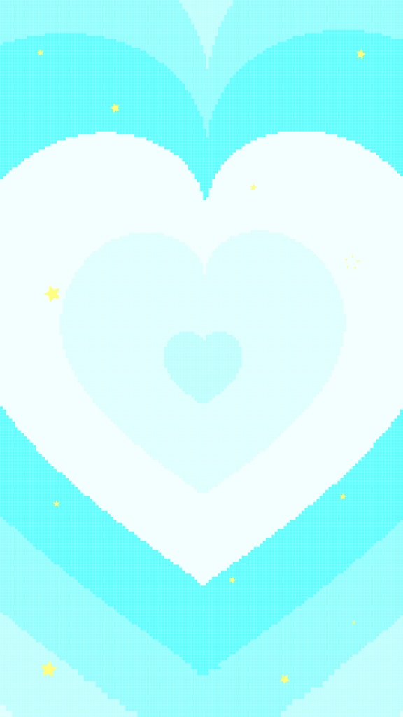 【ループ背景|配信・動画】レトロかわいい8bitなハートとキラキラの星アニメーション(10秒ループ)縦横5カラー