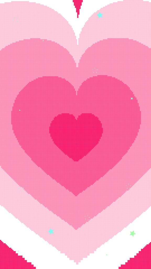 【ループ背景|配信・動画】レトロかわいい8bitなハートとキラキラの星アニメーション(10秒ループ)縦横5カラー