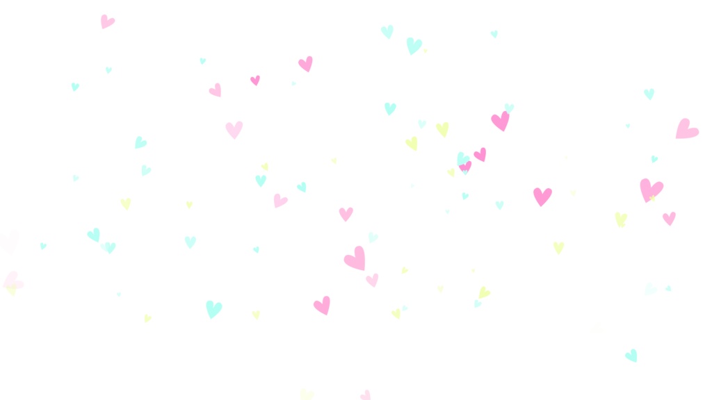 【エフェクト素材】パステルカラーがかわいい❤️ハートが舞う透過PNG画像素材
