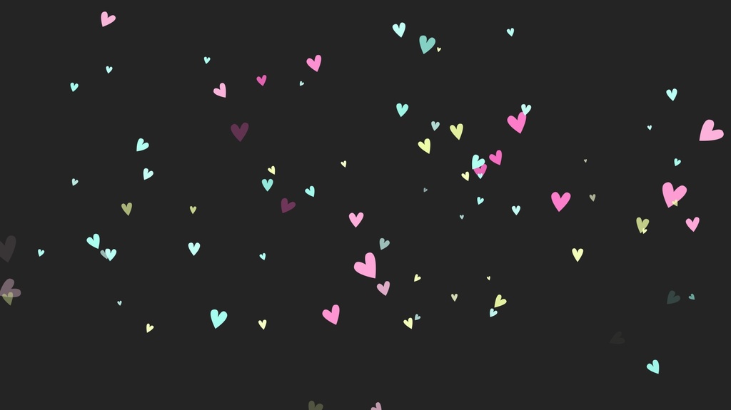 【エフェクト素材】パステルカラーがかわいい❤️ハートが舞う透過PNG画像素材