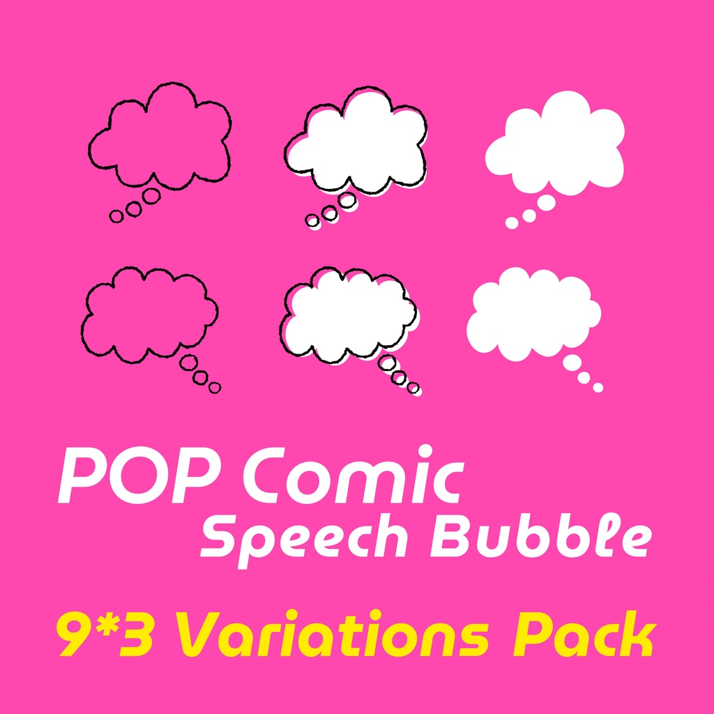 【吹き出し27種】可愛い!手書き風吹き出しイラストセット💬背景透過・PNG