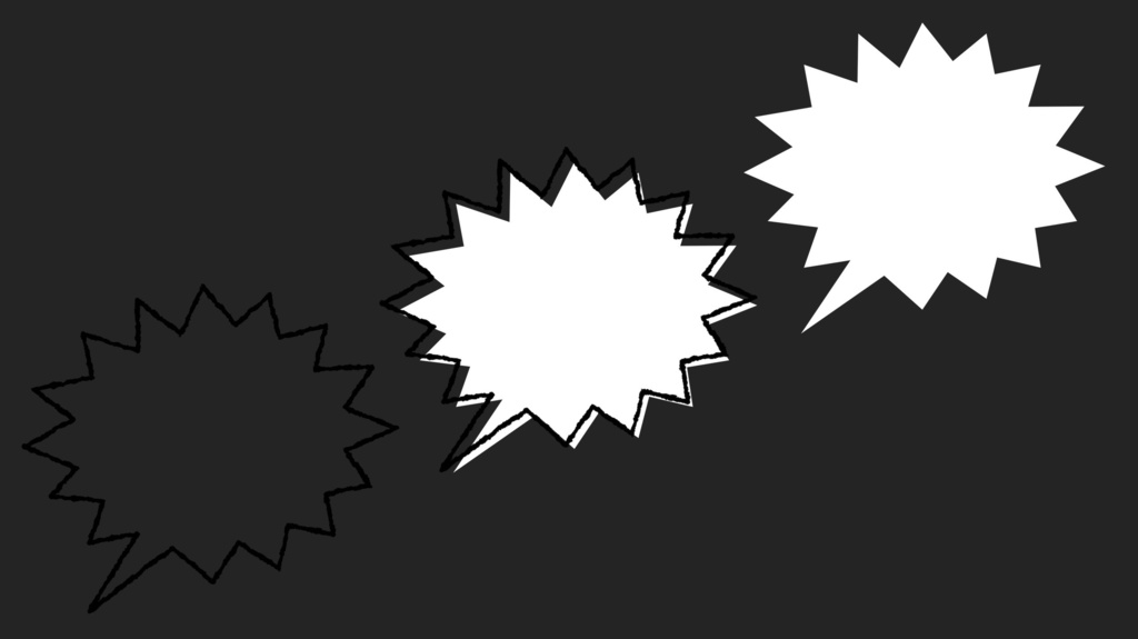 【吹き出し素材】可愛い手書き風吹き出しセット背景透過PNG