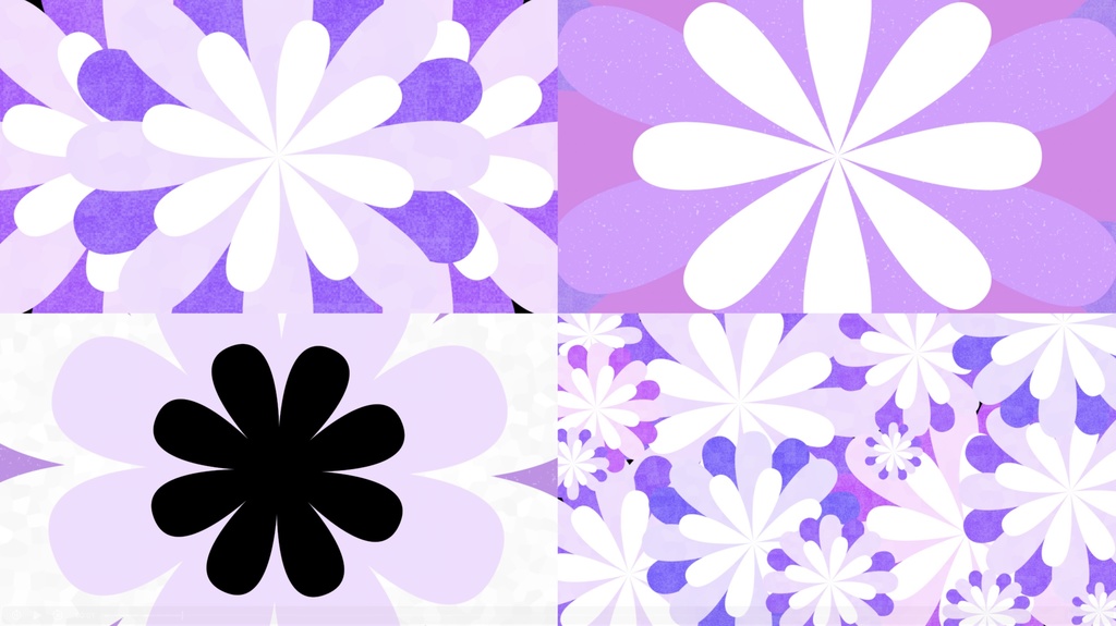 【トランジション素材】カワイイ❤️花のトランジション素材4カラー🌸