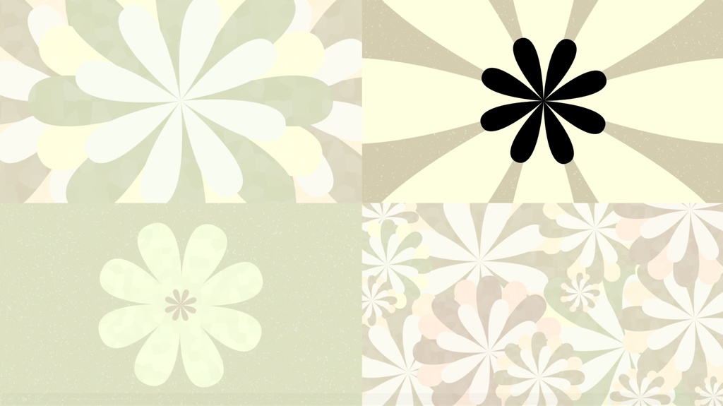 【トランジション素材】カワイイ❤️花のトランジション素材4カラー🌸