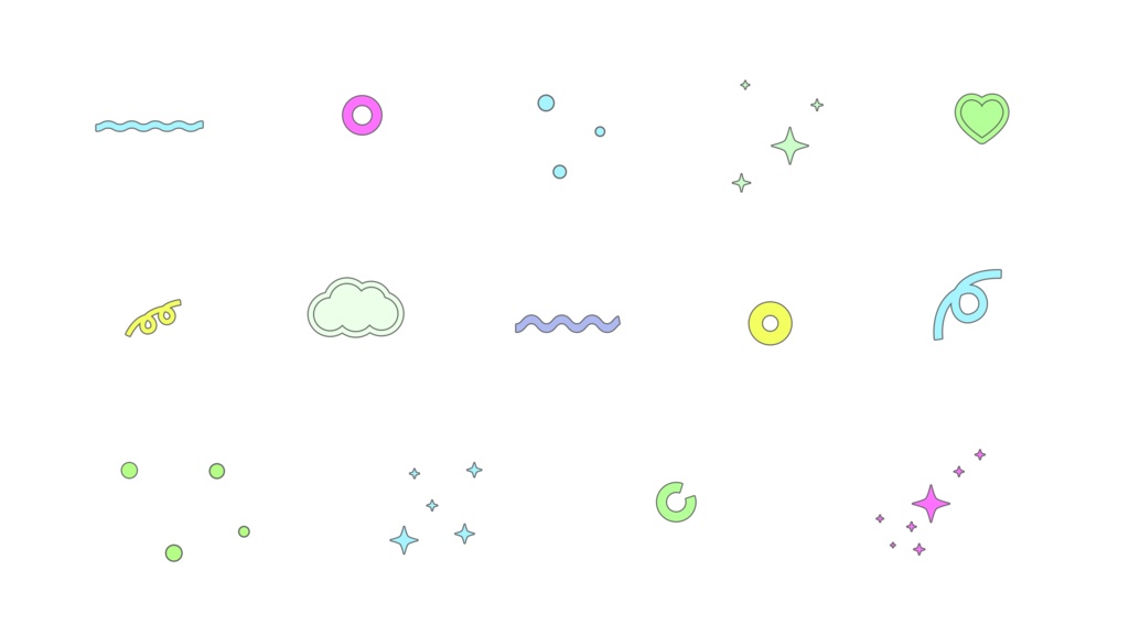 【アイコン&吹き出し素材】背景透過で使いやすい!可愛い❤️アイコンや吹き出し画像セット