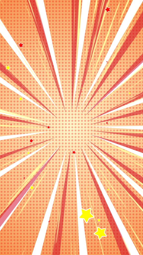 3カラー【ループ背景アニメーション】アメコミ風!カラフルPOPな注目線