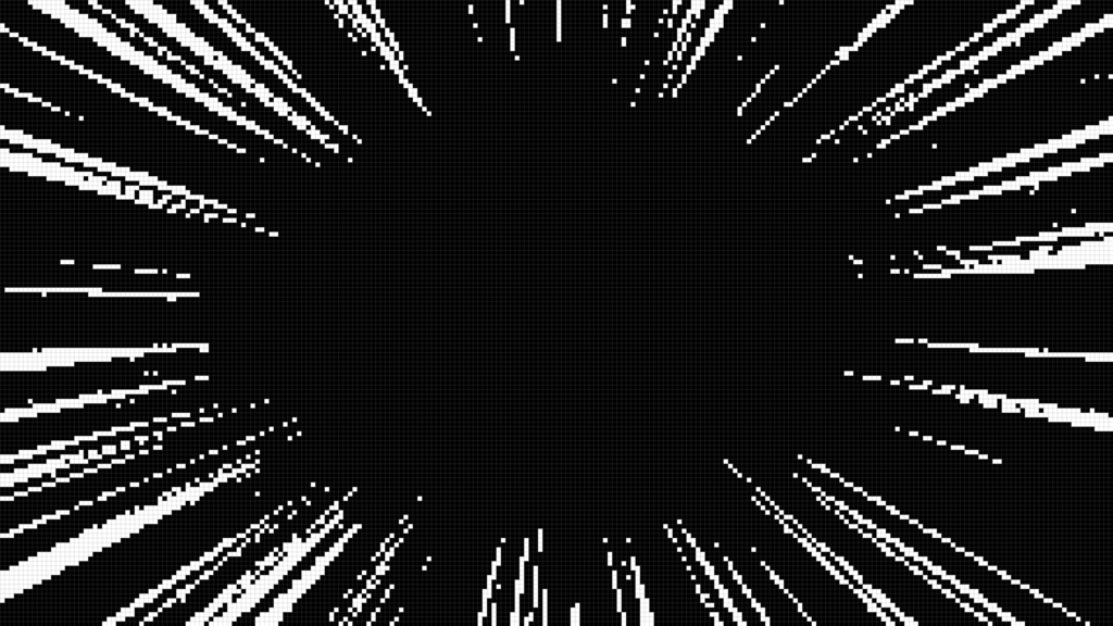 【動く背景】8bitレトロゲーム風集中線アニメーション📚🎮10秒ループ