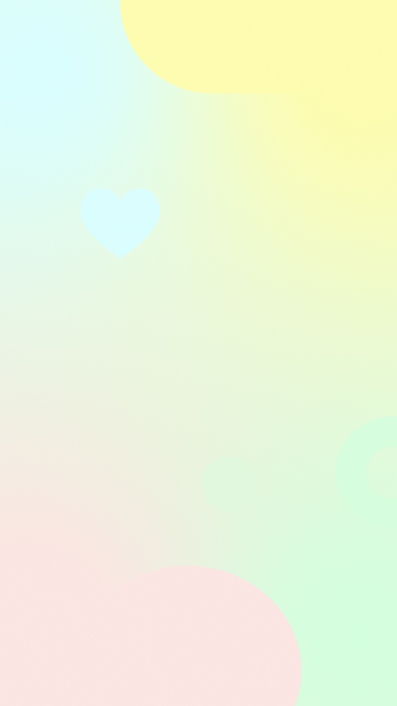 【背景素材】ハート❤️や図形のパステルカラーが美しい癒しのグラデーション壁紙