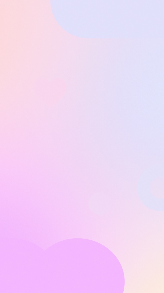 【背景素材】ハート❤️や図形のパステルカラーが美しい癒しのグラデーション壁紙