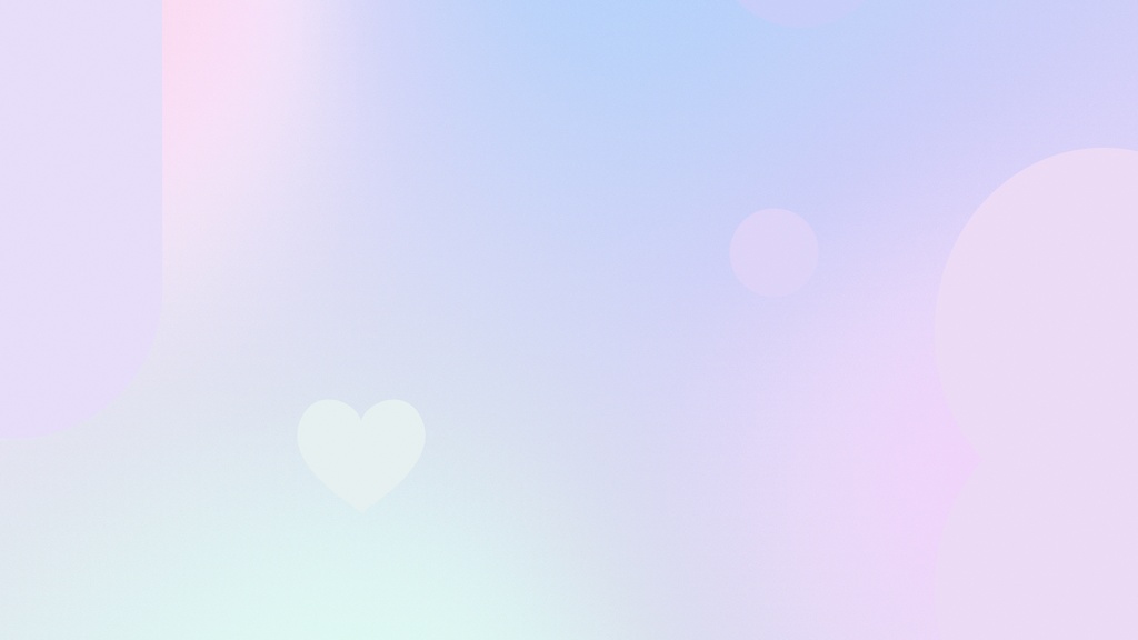 【背景素材】ハート❤️や図形のパステルカラーが美しい癒しのグラデーション壁紙