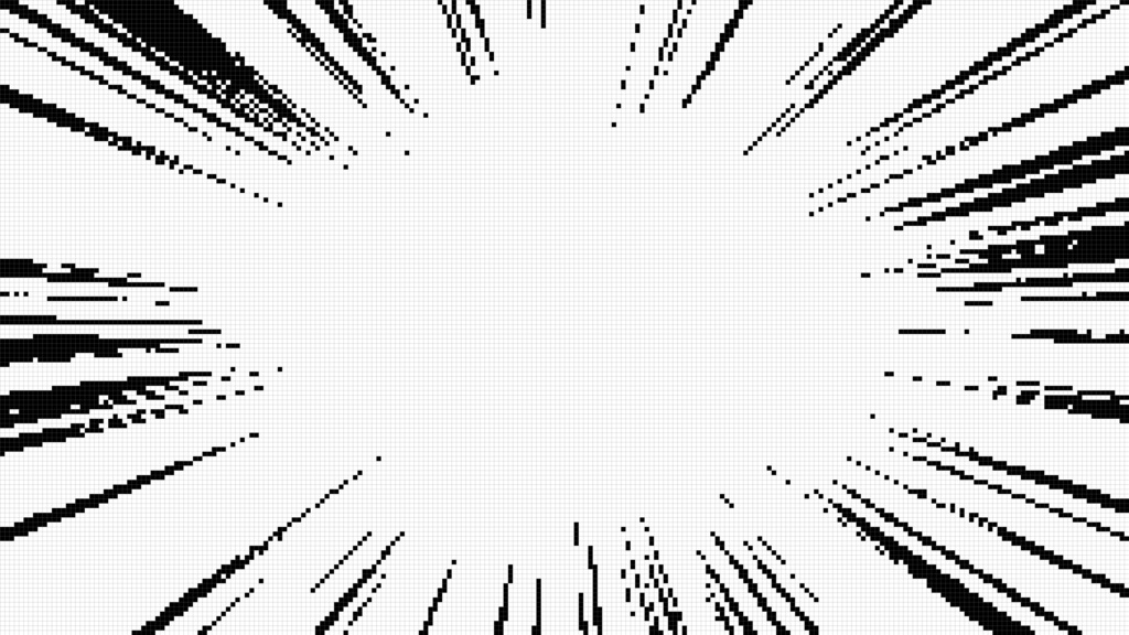 【背景素材】8bitレトロゲーム風集中線🎮📕