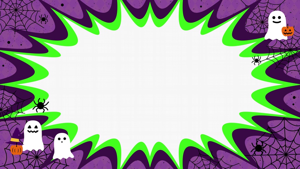 【動く背景】かわいいオバケが動く!ハロウィン🎃アニメーションループ背景👻
