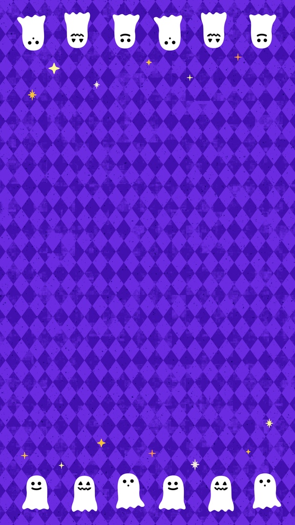 【動く背景】かわいいオバケが動く!ハロウィン🎃アニメーションループ背景👻