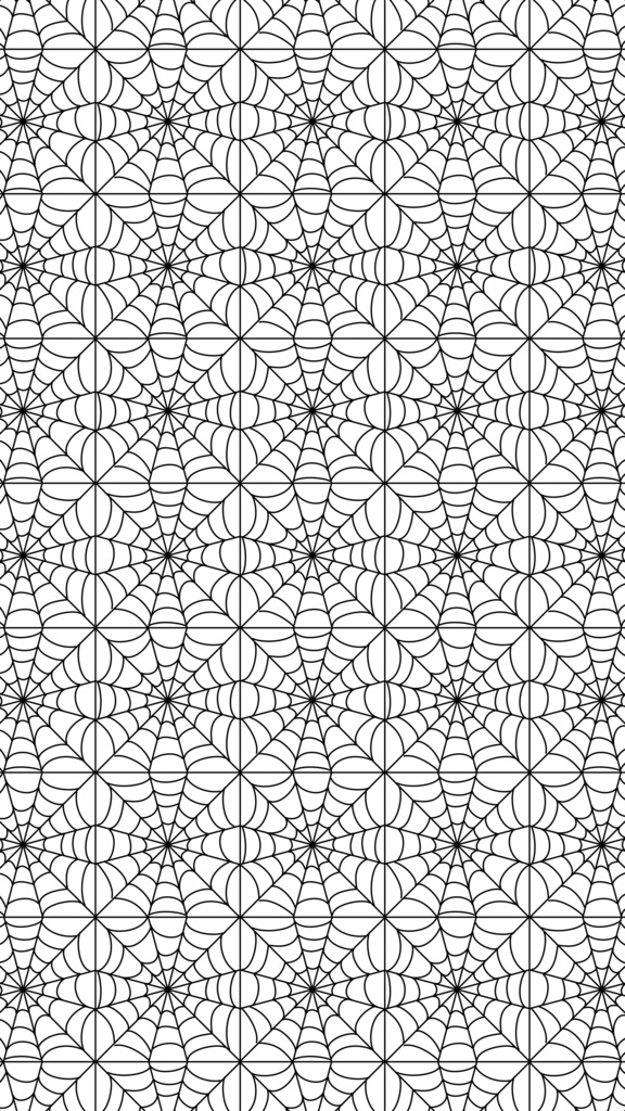 【動く背景】ハロウィンにぴったり!おしゃれな蜘蛛の巣パターン🕸️アニメーションループ背景モノトーン