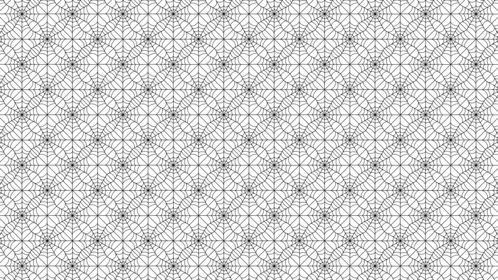 【動く背景】ハロウィンにぴったり!おしゃれな蜘蛛の巣パターン🕸️アニメーションループ背景モノトーン