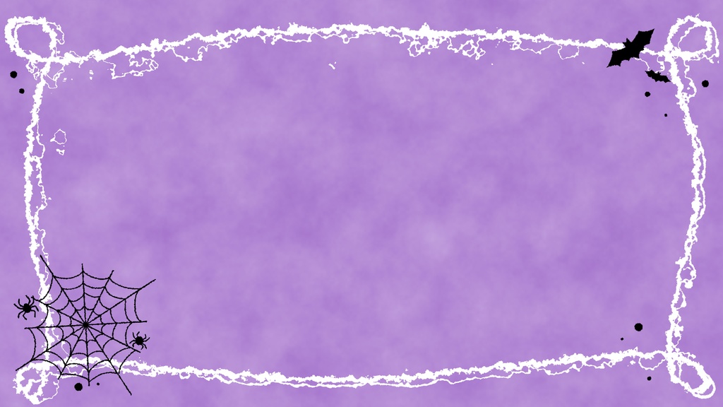 【動く背景】ダーク&オシャレなパープルでハロウィンを演出!アニメーション背景素材🕷️🕸️