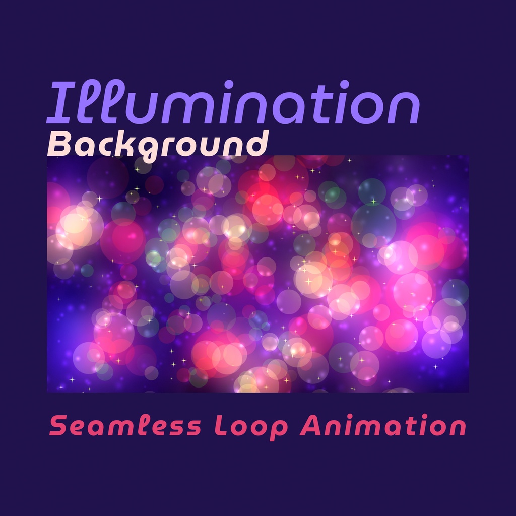 縦横各4種【ループ背景映像素材】幻想的なイルミネーションのシームレスなループ背景アニメーション