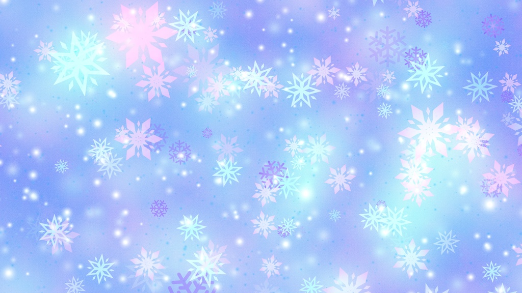 縦横各7種【ループ動画】美しく輝く雪の背景アニメーション/VJ/MV/配信/10s