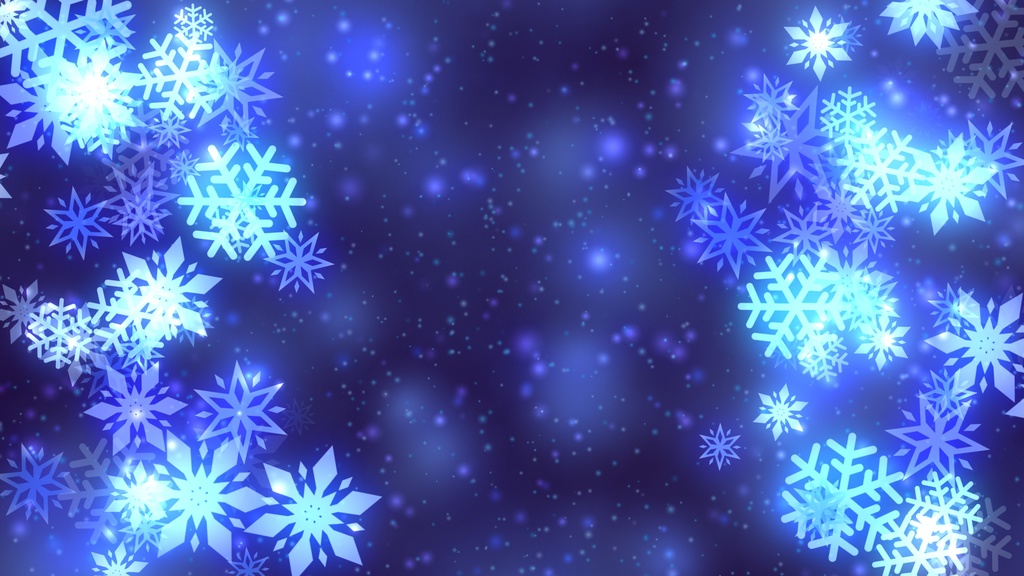 縦横各7種【ループ動画】美しく輝く雪の背景アニメーション/VJ/MV/配信/10s