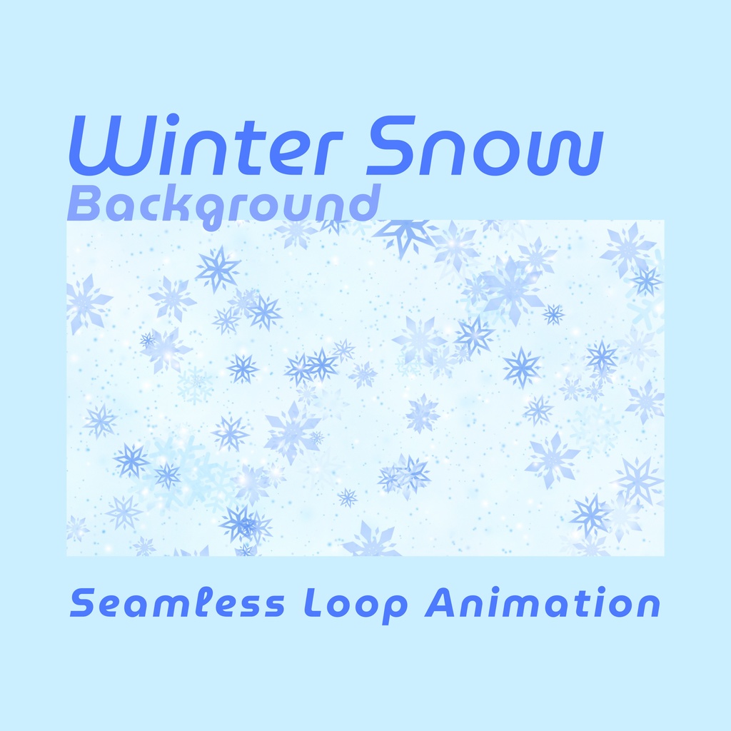 縦横各7種【ループ動画 / mp4】美しく輝く雪の背景アニメーション/VJ/MV/配信/10s