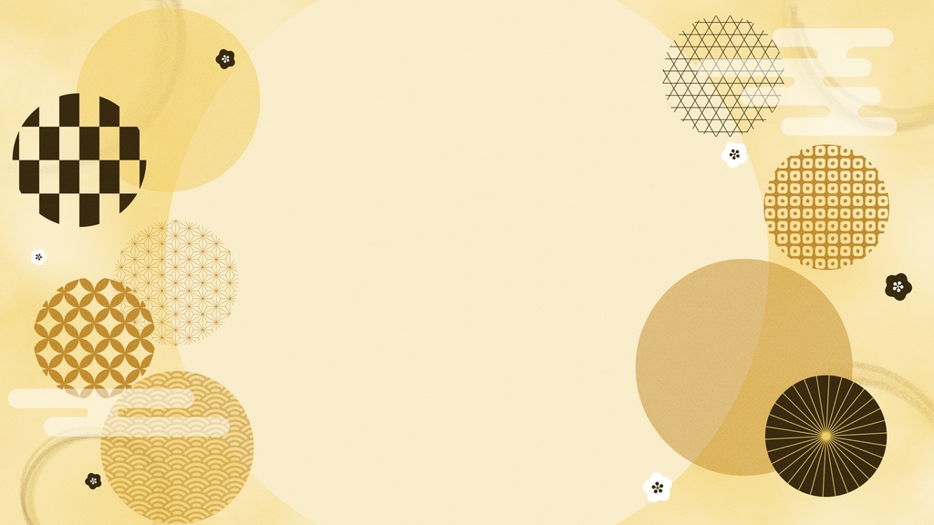 【和風背景ループ6種】10秒ループ・mp4・和柄と円形がふわふわ動くアニメーション壁紙