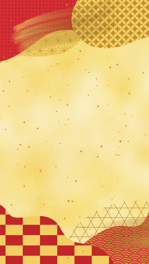 【和風ループ動画素材10種】ふにゃふにゃした形の和柄デザイン背景アニメーション・mp4・10秒ループ