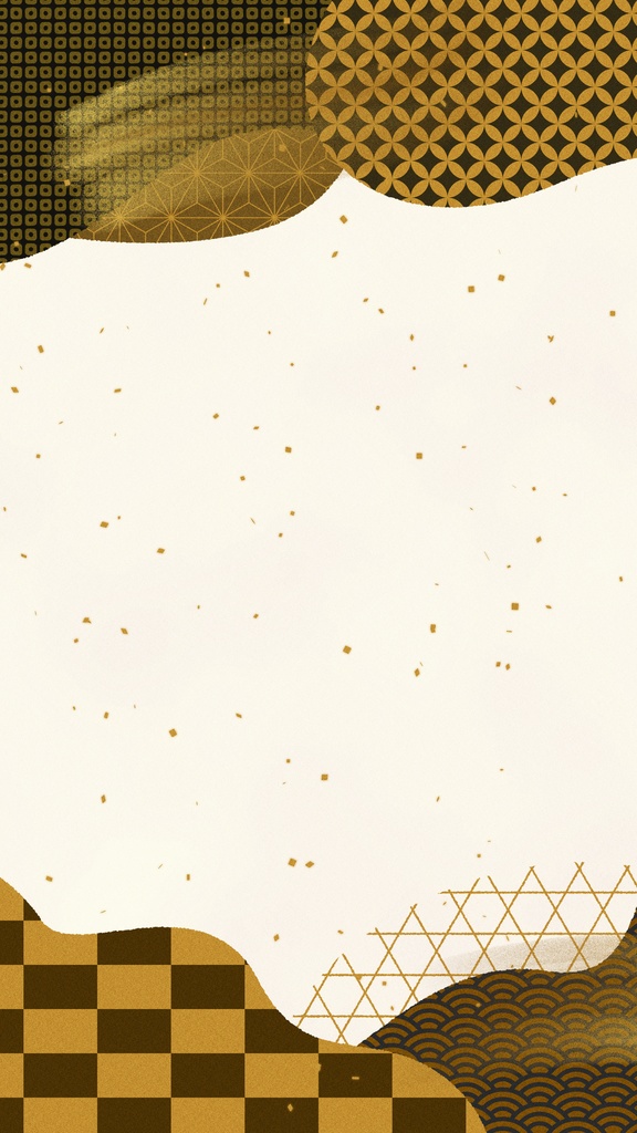 【和風ループ動画素材10種】ふにゃふにゃした形の和柄デザイン背景アニメーション・mp4・10秒ループ