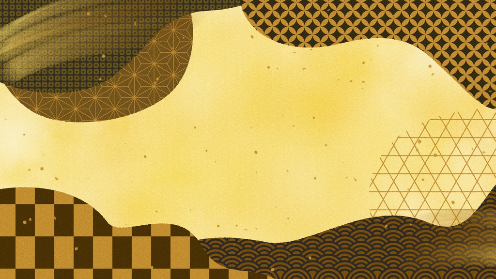 【和風ループ動画素材10種】ふにゃふにゃした形の和柄デザイン背景アニメーション・mp4・10秒ループ