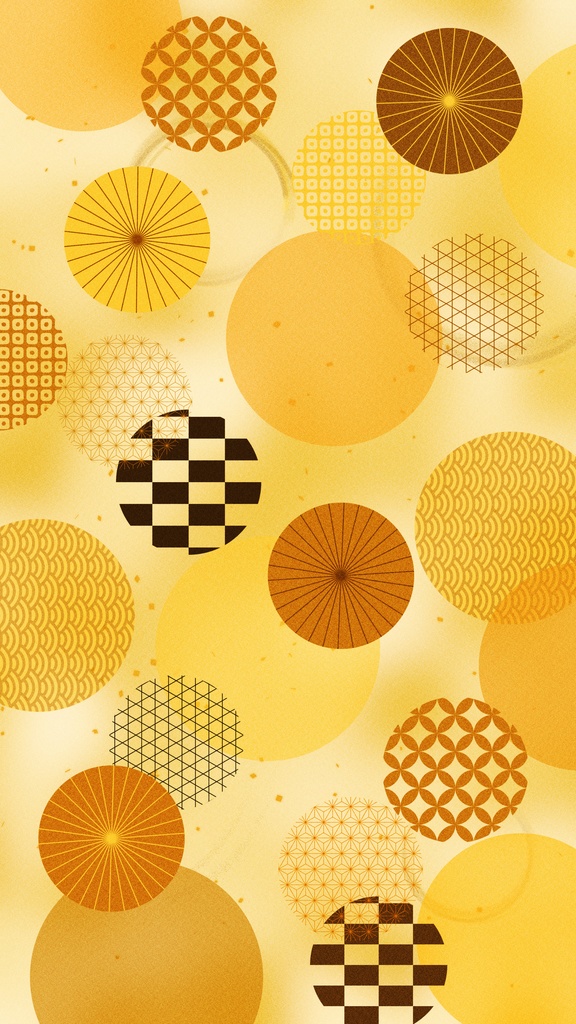 【和柄円形ループ壁紙】日本の伝統的な柄の円形ループ背景アニメーション・10秒シームレスループ・mp4