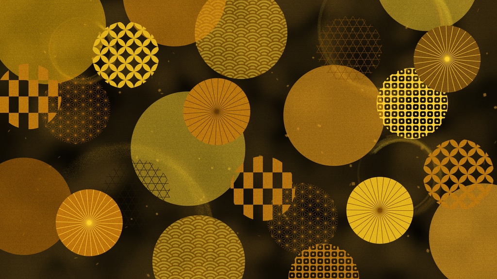 【和柄円形ループ壁紙】日本の伝統的な柄の円形ループ背景アニメーション・10秒シームレスループ・mp4