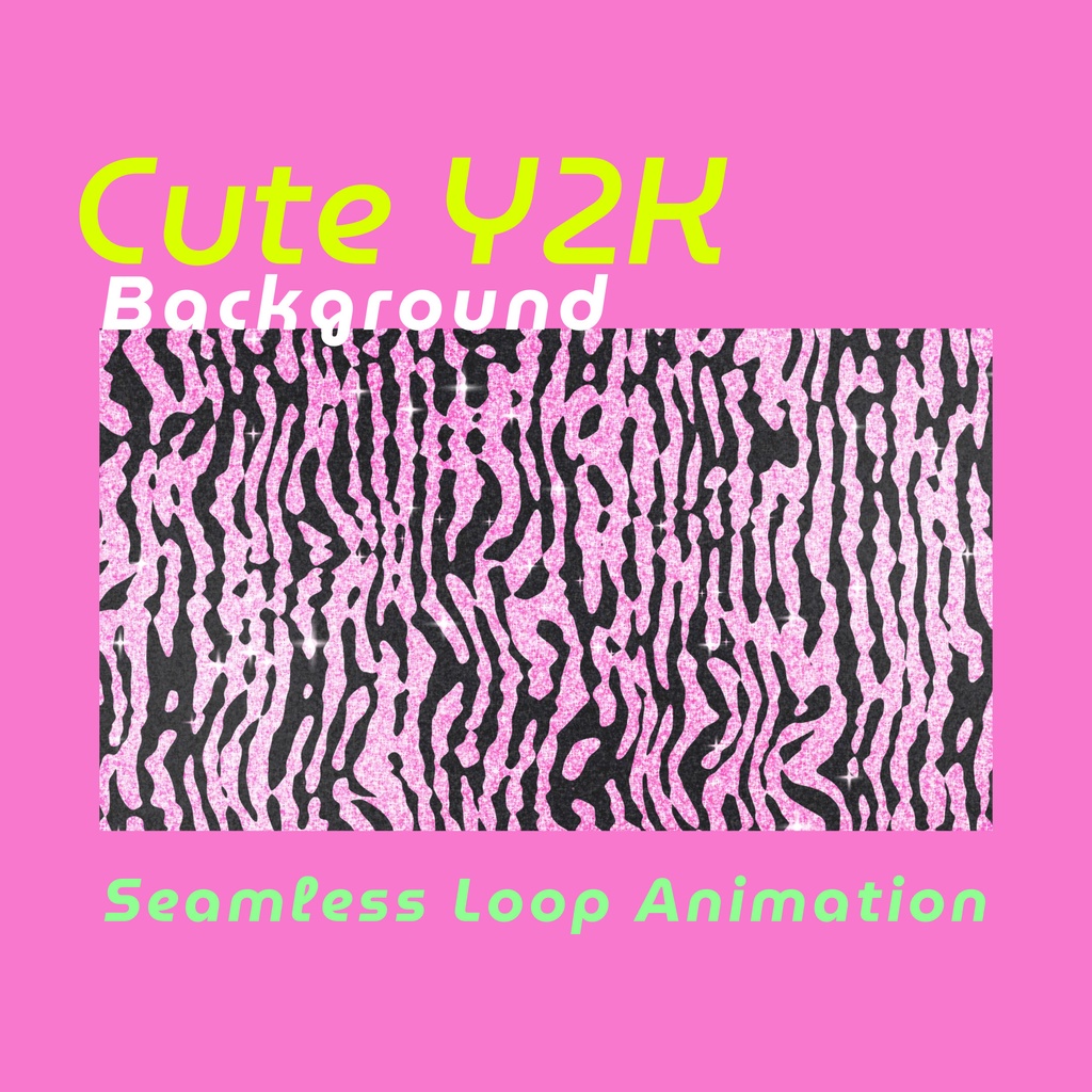 【ループ背景｜配信・動画】平成ギャル風！カワイイ💖Y2Kアニメーション背景18種／10秒ループ・mp4