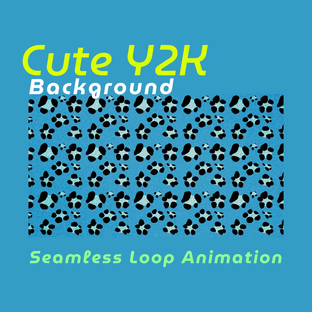 【ループ背景|配信・動画】平成ギャル風!カワイイ💖Y2Kアニメーション背景18種/10秒ループ・mp4