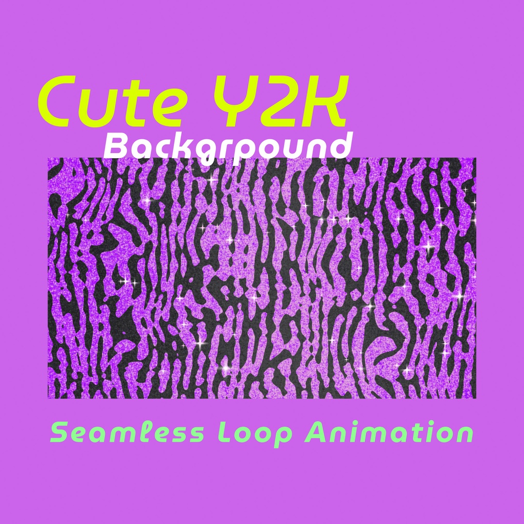 【Y2K✨ループ背景18種】平成ギャル風!カワイイ💖Y2Kアニメーション背景/10秒ループ・mp4