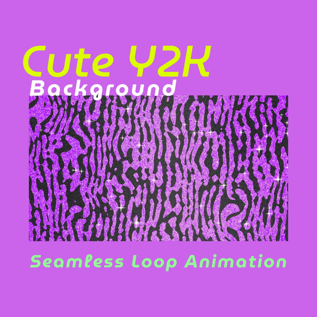 【ループ背景|配信・動画】平成ギャル風!カワイイ💖Y2Kアニメーション背景18種/10秒ループ・mp4