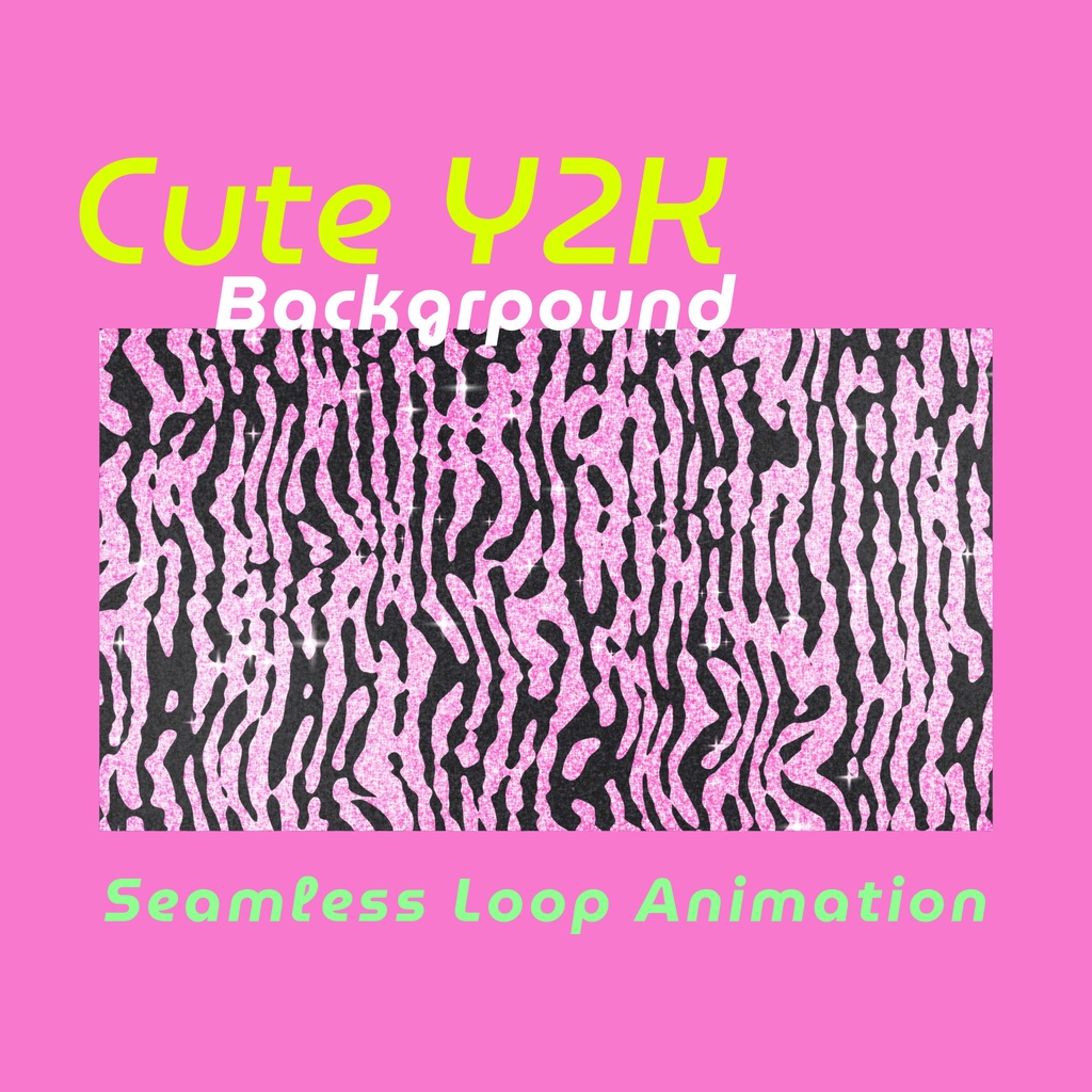 【Y2K✨ループ背景18種】平成ギャル風！カワイイ💖Y2Kアニメーション背景／10秒ループ・mp4