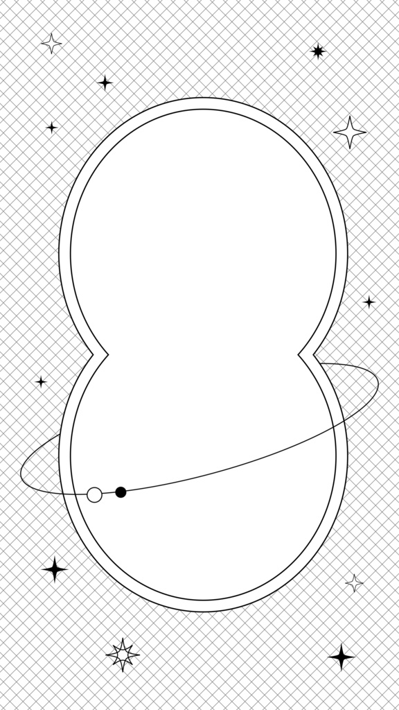 【配信向け素材セット】惑星デザインのかわいい背景アニメーション& 動く透過テキスト・縦横各5種・mp4